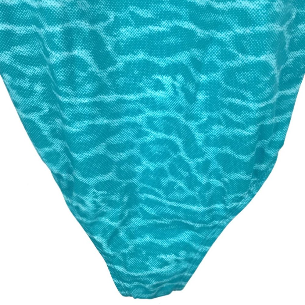 NIKE Blue Cheeta Print Padded Bra One Piece Bathing Suit NWOT - Picture 5 of 10